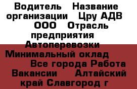 Водитель › Название организации ­ Цру АДВ777, ООО › Отрасль предприятия ­ Автоперевозки › Минимальный оклад ­ 110 000 - Все города Работа » Вакансии   . Алтайский край,Славгород г.